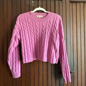 Madewell (Re)sourced Cashmere Cable-Knit Crop Sweater - S